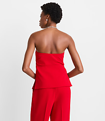 Petite LOFT Versa Crepe Drape Bustier carousel Product Image 2