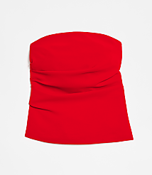Petite LOFT Versa Crepe Drape Bustier carousel Product Image 3
