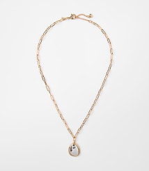 Mixed Metal Chunky Pendant Necklace carousel Product Image 1