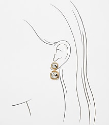 Mixed Metal Square Drop Earrings carousel Product Image 2