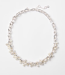 Pearlized Bauble Statement Necklace carousel Product Image 1