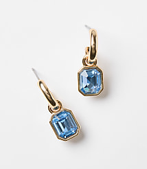 Sparkle Drop Hoop Earrings carousel Product Image 1