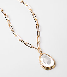 Mixed Metal Chunky Pendant Necklace carousel Product Image 2