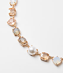 Pearlized Crystal Statement Necklace carousel Product Image 2
