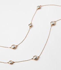 Mixed Metal Circle Station Necklace Set carousel Product Image 2
