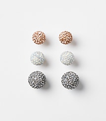 Pave Ball Stud Earring Set carousel Product Image 1