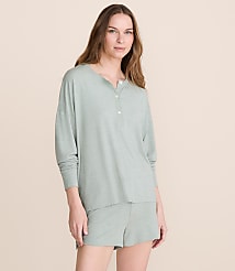 Lou & Grey Heathered Softened Modal Henley Pajama Top carousel Product Image 2