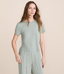 Lou & Grey Heathered Softened Modal Pajama Tee carousel Product Image 1