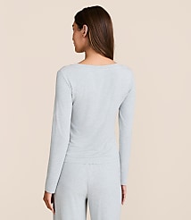 Lou & Grey Heathered Softened Modal Scoop Neck Pajama Tee carousel Product Image 3