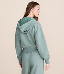Lou & Grey Heathered Piped Elite Fleece Zip Hoodie carousel Product Image 2