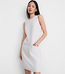 LOFT Versa Crepe Drape Mini Pocket Dress carousel Product Image 2