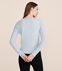 Lou & Grey Heathered Ribbed Shirttail Top carousel Product Image 3