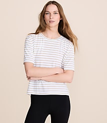 Lou & Grey Striped Essential Modal Tee carousel Product Image 1