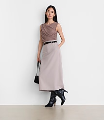 LOFT Versa Mesh Ruched Tank Top carousel Product Image 1