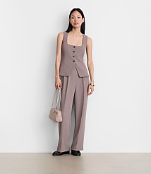 LOFT Versa Crepe Drape Tank Vest carousel Product Image 1