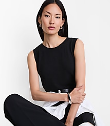 LOFT Versa Sweater Knit Relaxed Tank Top carousel Product Image 2