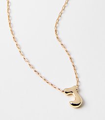Bubble Letter Initial Necklace carousel Product Image 2