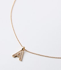 Pave Initial Necklace carousel Product Image 2