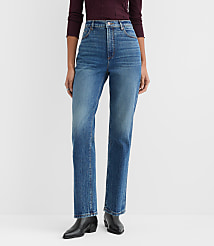 Rivete High Rise Straight Jeans in Echo Wash carousel Product Image 2