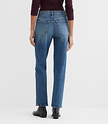 Rivete Curvy High Rise Straight Jeans in Echo Wash carousel Product Image 2