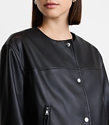 LOFT Versa Faux Leather Zip Pocket Jacket carousel Product Image 3