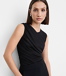 LOFT Versa Mesh Ruched Tank Top carousel Product Image 2