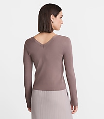 LOFT Versa V-Neck Cardigan Top carousel Product Image 3