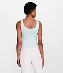 LOFT Versa 360 Knit Square Neck Tank Top carousel Product Image 3