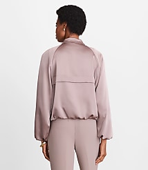 LOFT Versa Satin Bomber Jacket carousel Product Image 3