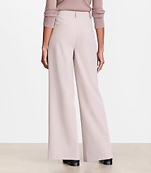 LOFT Versa Seasonless Stretch Double Pleat Wide Leg Pants in Stripe carousel Product Image 3