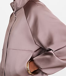 LOFT Versa Satin Bomber Jacket carousel Product Image 4