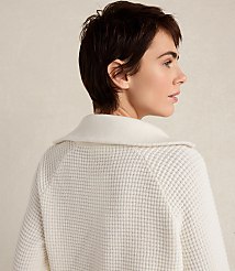 Haven Well Within Organic Cotton Cashmere Waffle Pullover carousel Product Image 3