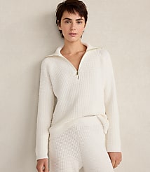 Haven Well Within Organic Cotton Cashmere Waffle Pullover carousel Product Image 1