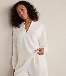 Haven Well Within Double Knit Split Neck Top carousel Product Image 1