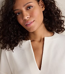 Haven Well Within Double Knit Split Neck Top carousel Product Image 2