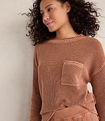 Haven Well Within Cotton Shaker Stitch Pocket Crewneck carousel Product Image 1