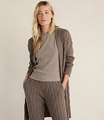 Haven Well Within Organic Cotton Cashmere Cable Cardigan carousel Product Image 3