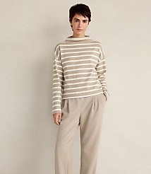 Haven Well Within Organic Cotton Funnel Neck Striped Pullover carousel Product Image 3
