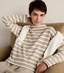 Haven Well Within Organic Cotton Funnel Neck Striped Pullover carousel Product Image 4