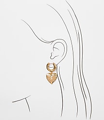 Sparkle Star Heart Drop Earrings carousel Product Image 2