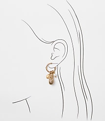 Pineapple Cluster Hoop Earrings carousel Product Image 2