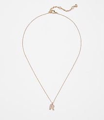 Pave Initial Necklace carousel Product Image 1