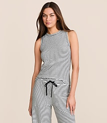 Lou & Grey Stripe Textured Tank Top