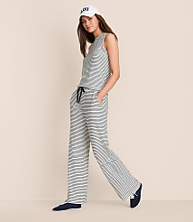 Lou & Grey Stripe Textured Wide Leg Pants carousel Product Image 1