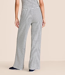 Lou & Grey Stripe Textured Wide Leg Pants carousel Product Image 2