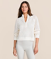 Lou & Grey Mesh Stitch Half Zip Sweater carousel Product Image 2