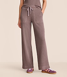 Lou & Grey Garment Dyed Waffle Wide Leg Pants carousel Product Image 2