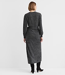 Petite Jersey Side Pleated Midi Wrap Dress carousel Product Image 3