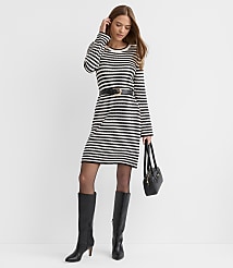 Petite Pointelle Striped Sweater Dress carousel Product Image 2