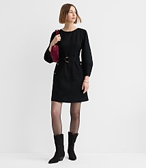 Seamed Twill Belted Mini Pocket Dress carousel Product Image 4